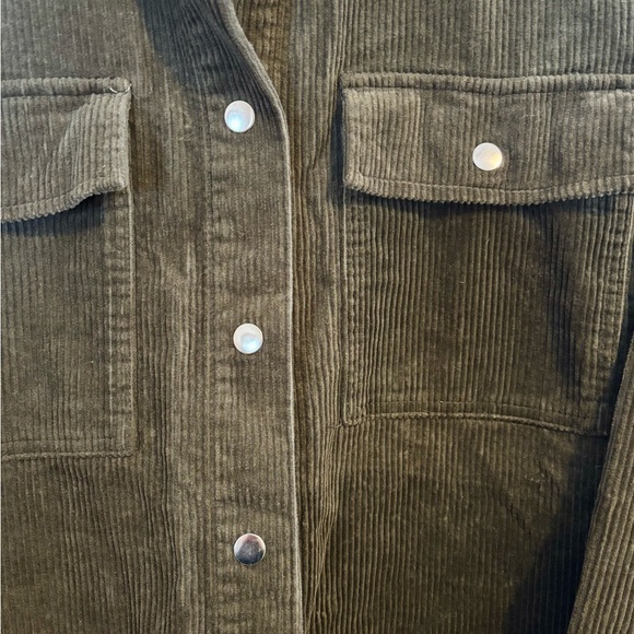 (NWT) Topshop Army Green Corduroy Utility Jacket - Picture 5 of 5